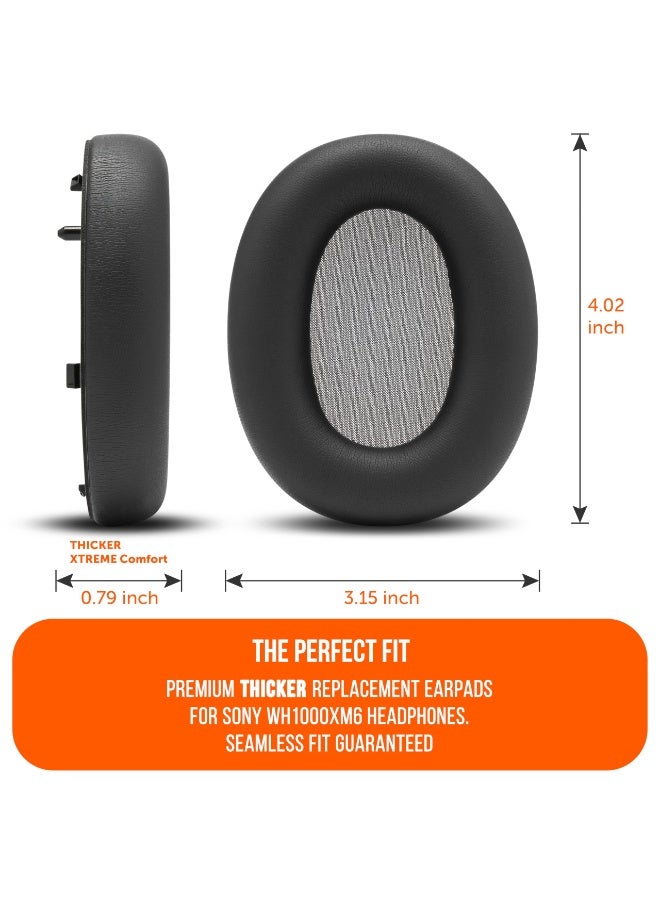 KISSUN XM6 – Premium Replacement Earpads Compatible With Sony WH-1000XM6 Headphones  Enhanced Comfort, Durable PU Leather & Sound Isolation | Black - Image 5