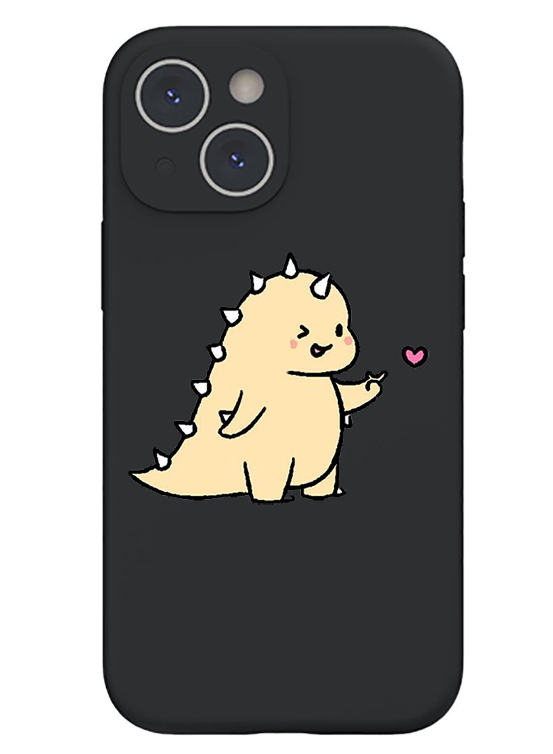 Theodor Protective Slim Fit Case Liquid Silicone Cover with Full Body Protection Anti-Scratch Shockproof Case For iPhone 14 Black  - Dont touch my Bag - Image 1