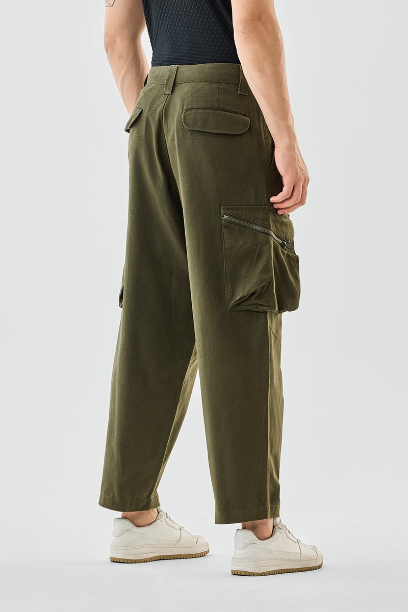 SNITCH Straight Fit Twill Cargo Pants - Image 4