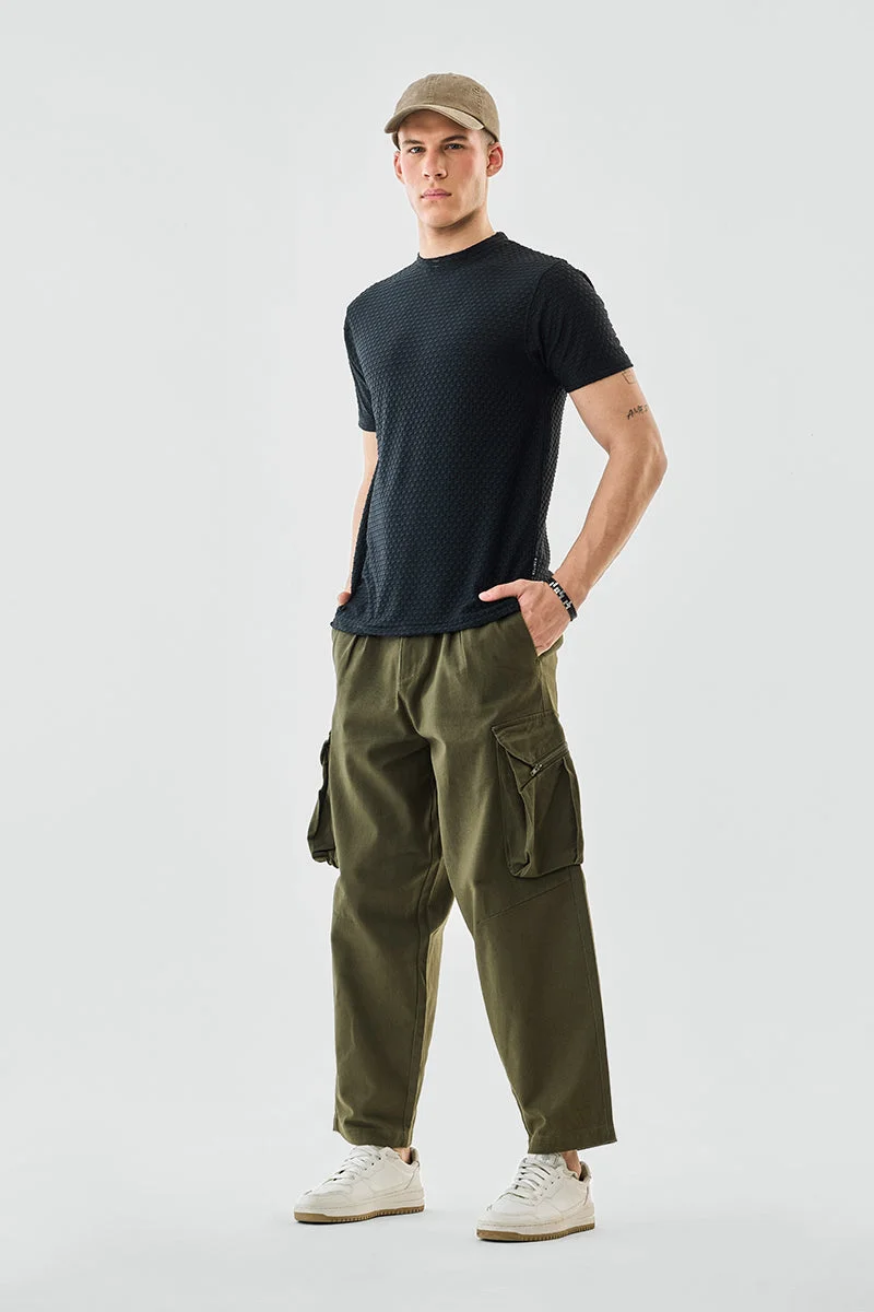 SNITCH بنطلون كارغو تويل بقصة مستقيمة