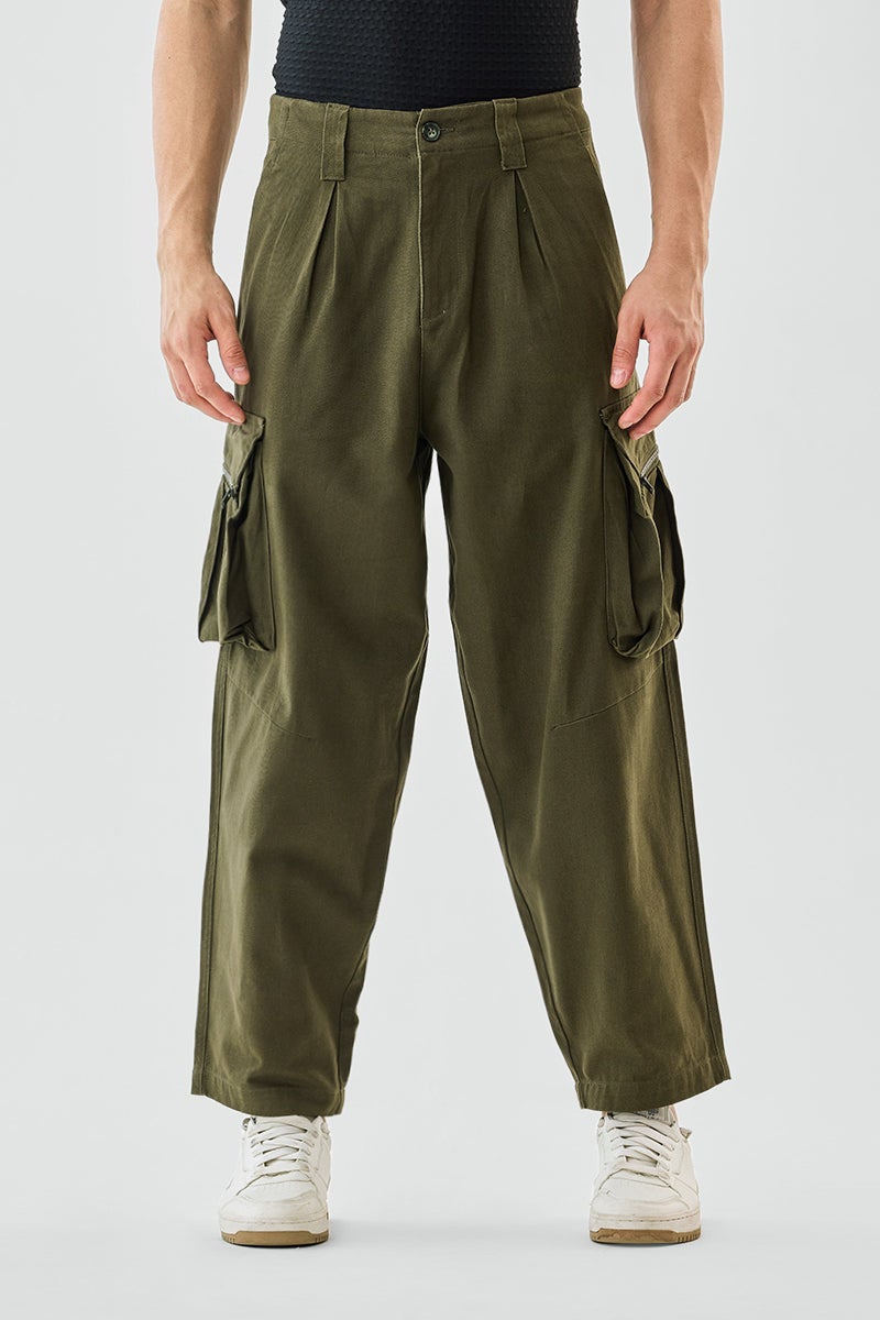 SNITCH Straight Fit Twill Cargo Pants - Image 3