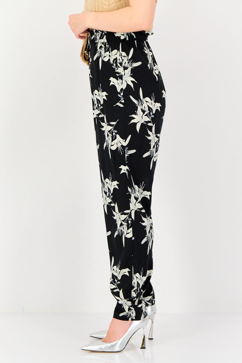 DOROTHY PERKINS Women Regular Fit Floral Print Straight Leg Pants, Multicolor - Image 4