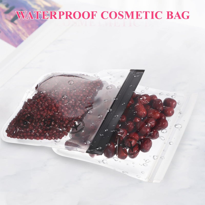 6Pcs Black EVA Travel Cosmetic Organizer Bags Sealed Storage Pouches For Men Women - Image 5