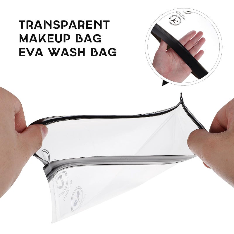 6Pcs Black EVA Travel Cosmetic Organizer Bags Sealed Storage Pouches For Men Women - Image 4