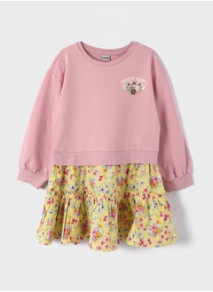 LC WAIKIKI Crew Neck Printed Girl Dress  - Image 1