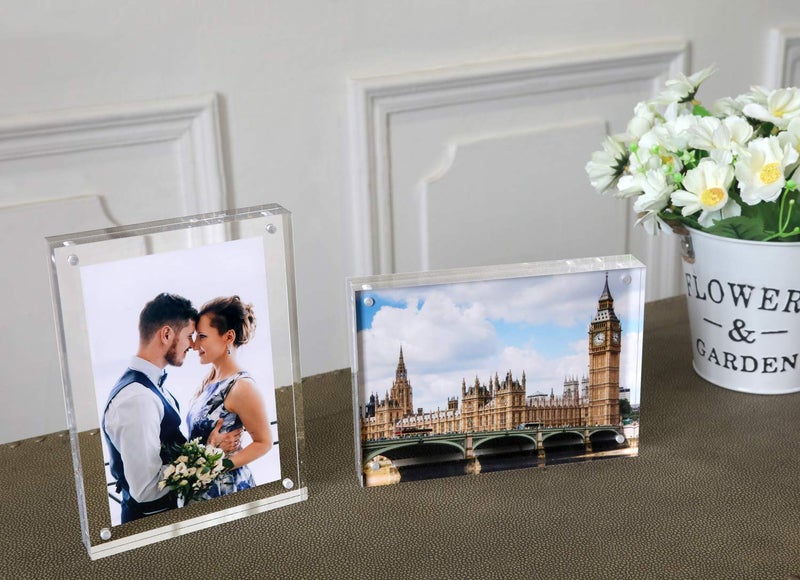 Magicool Magicool Premium Acrylic Photo Frame- Magnet Photo Frame -Double Sied Thick Desktop Frames (5x7 6pack) - Image 5