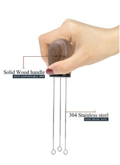 MIBRU Coffee Needle Pen size Design with Tamper 58mm, 53mm, 51mm Distributor Leveler Tool Conglomerate Type Professional Barista Coffee Powder Stirring Tool  - Image 5
