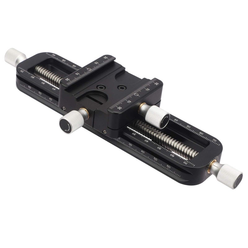Haoge FM-160 Wormdrive Macro Rail for Macro Photography Track, Focus Stacking Precision Focus Slider/Close-up Shooting Clamp Plate Fine-Tuning Screw Rod - Image 4