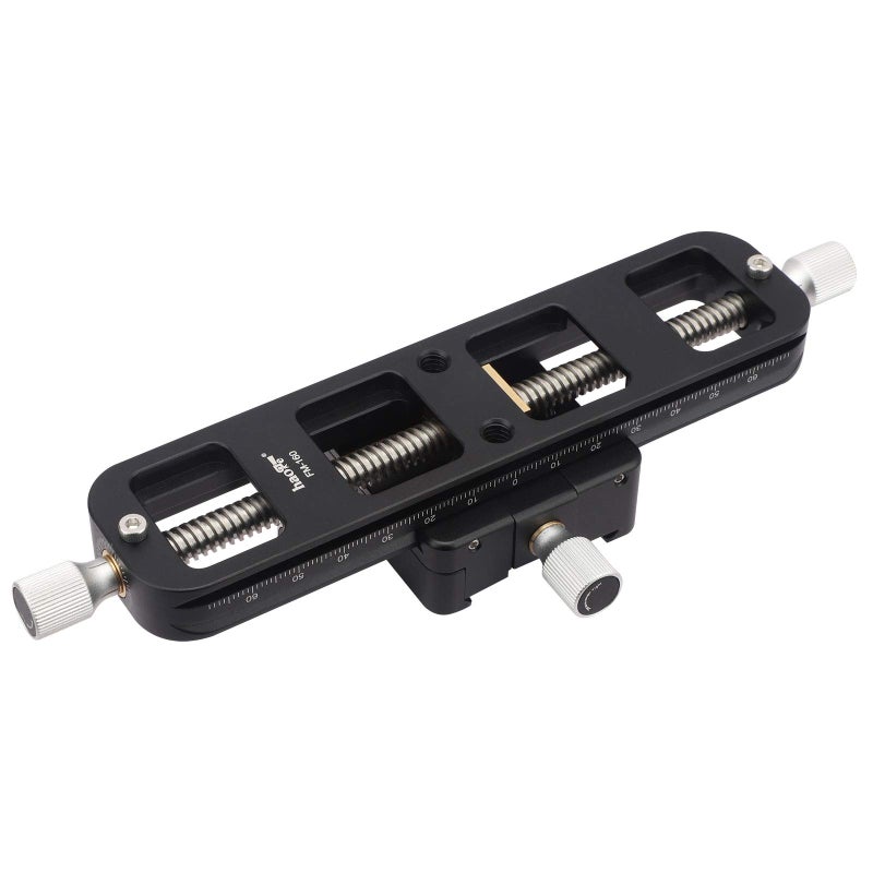Haoge FM-160 Wormdrive Macro Rail for Macro Photography Track, Focus Stacking Precision Focus Slider/Close-up Shooting Clamp Plate Fine-Tuning Screw Rod - Image 5