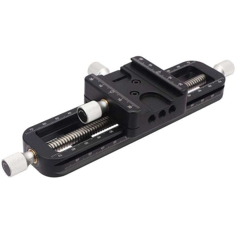 Haoge FM-160 Wormdrive Macro Rail for Macro Photography Track, Focus Stacking Precision Focus Slider/Close-up Shooting Clamp Plate Fine-Tuning Screw Rod - Image 2