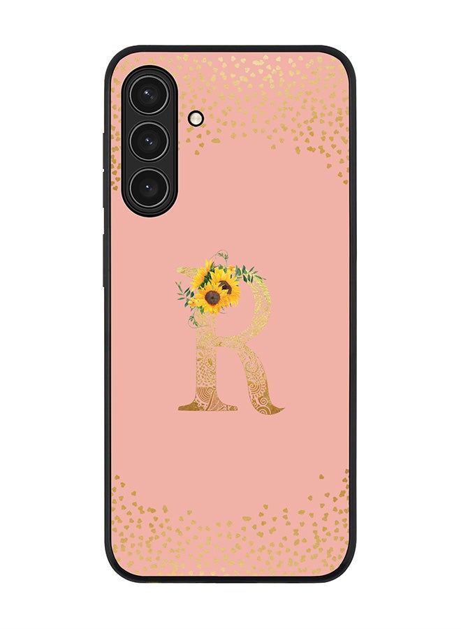 Stylizedd For Samsung Galaxy A17 / A17 4G Case,Slim fit Camera Protection, Shockproof Thin Phone cover  - Custom Floral Monogram - R  (Rose Pink )