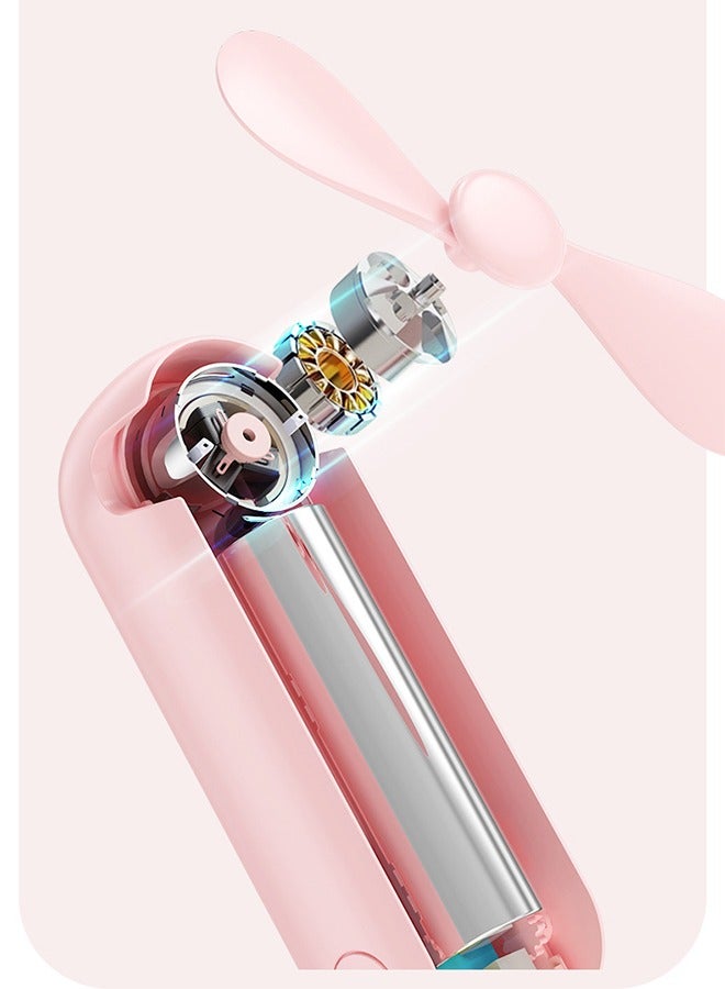 general Handheld Mini Fan With Makeup Mirror, 3 IN 1 USB Rechargeable Portable Fan 【12-19 Working Hours】 with Power Bank, Flashlight, Pocket Design for Travel/Summer/Concerts/Lash, Gifts for Women (Pink) - Image 5