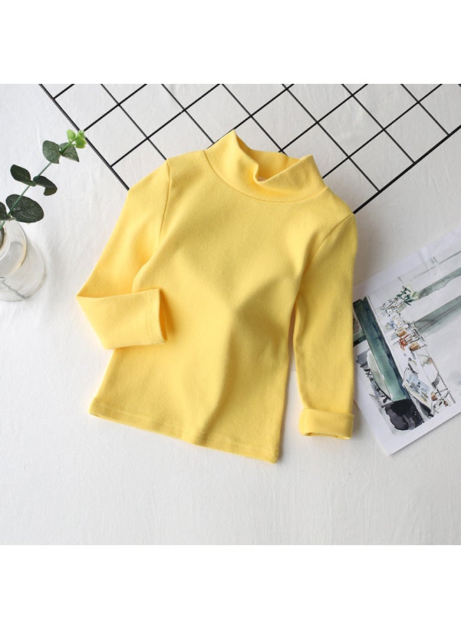 Children's Clothing Kidsren's Bottoming Shirt Kidsren's Autumn Tops Mid-collar Inner Long-sleeved T-shirt Baby Boy White Autumn Clothing