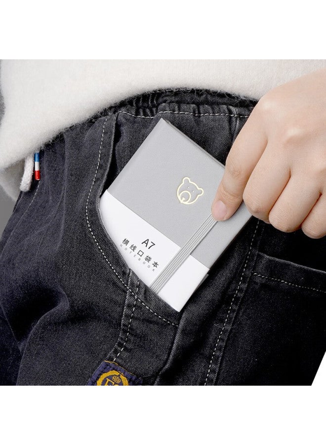 Simaa دفتر جيب محمول Simaa A7/100 ورقة، دفتر صغير مبدع للطلاب، مجلة، يوميات، دفتر مفردات، مخطط، رمادي Jsba7-2 - Image 5