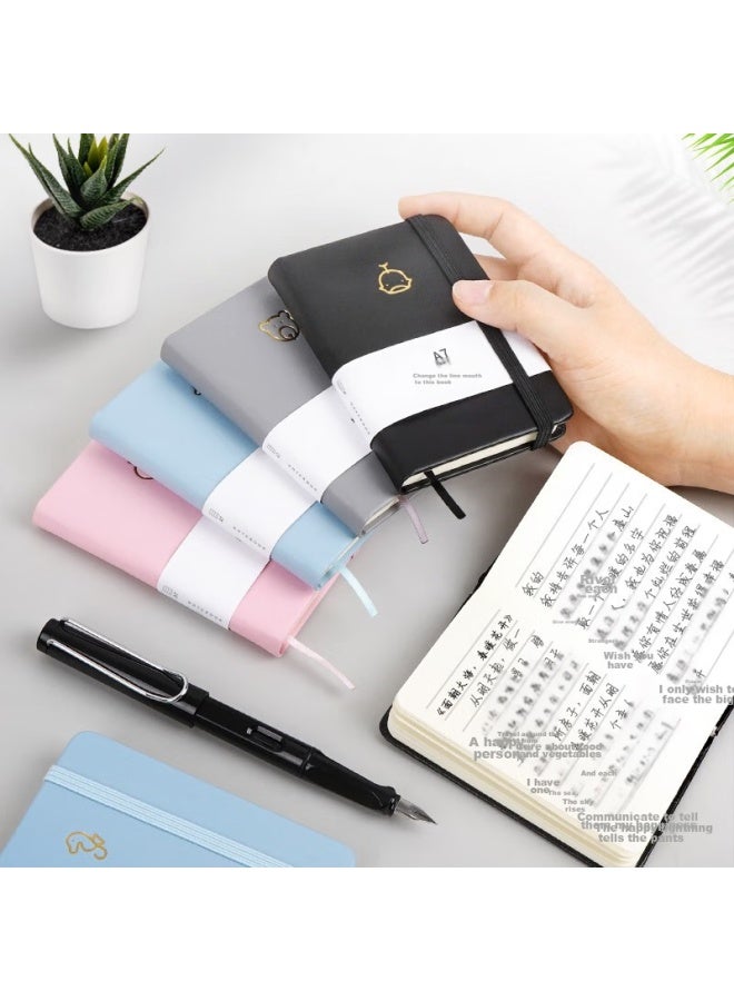 Simaa دفتر جيب محمول Simaa A7/100 ورقة، دفتر صغير مبدع للطلاب، مجلة، يوميات، دفتر مفردات، مخطط، رمادي Jsba7-2 - Image 2