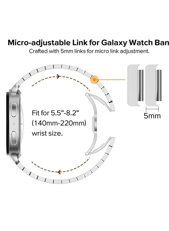 Kades Stainless Band Compatible with Galaxy Watch 7654 , 6 Classic 5 Pro 4 No Gap Solid Steel Band, Silver, Steel, 46mm, 42mm, 45mm, 47mm, 43mm, 44mm, 40mm - Image 3