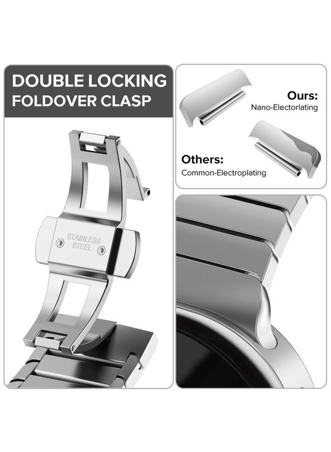 Kades Stainless Band Compatible with Galaxy Watch 7654 , 6 Classic 5 Pro 4 No Gap Solid Steel Band, Silver, Steel, 46mm, 42mm, 45mm, 47mm, 43mm, 44mm, 40mm - Image 5
