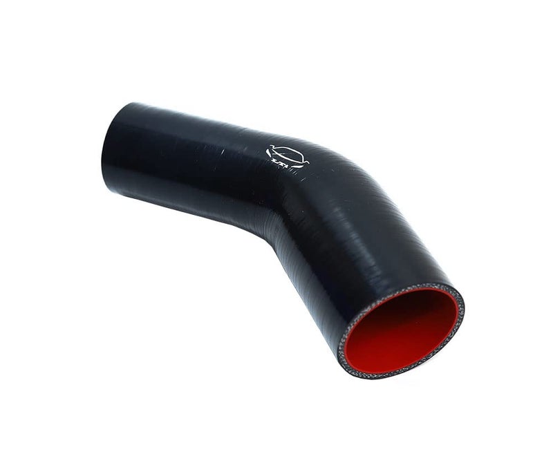 TenkeAuto High Performance 4-Ply Reinforced 2"-2.5" ID 45 Degree Elbow Reducer Coupler Silicone Hose Turbo/Intercooler/Piping (2''-2.5'', BLACK) - Image 4