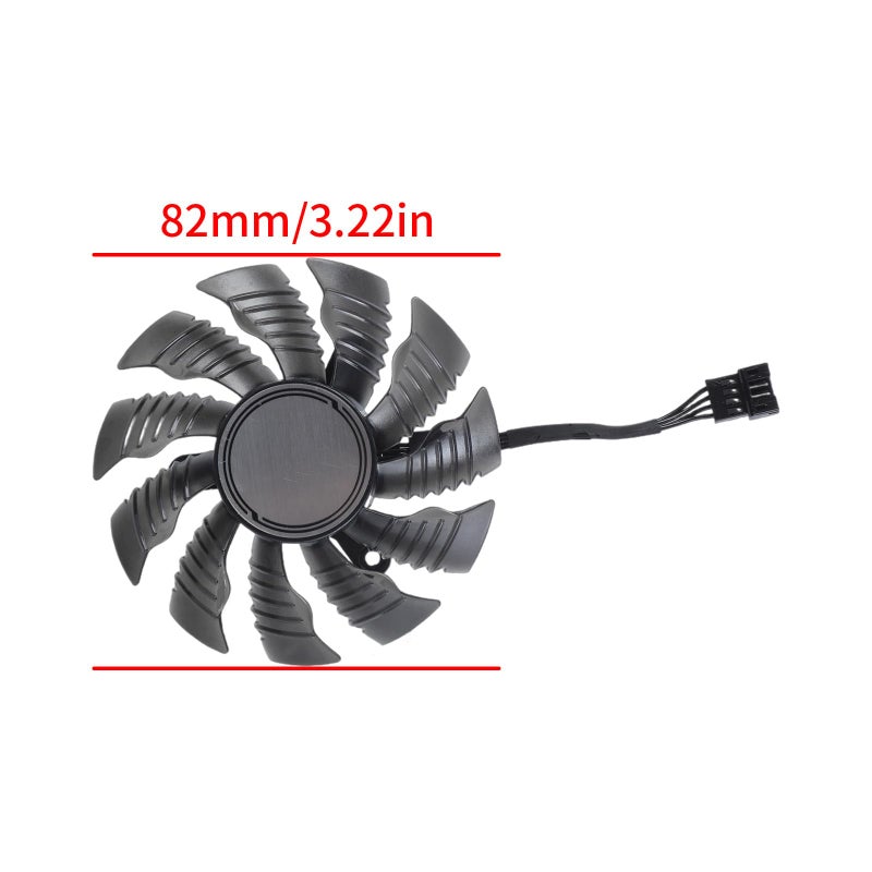 مروحة التبريد الأساسية الأصلية باللون الأسود مقاس 82 مم لبطاقات الرسومات RTX 3070ti و3080 و3090 مع تنظيم حراري متفوق - Image 5