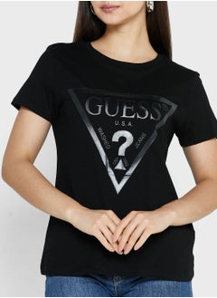 GUESS Crew Neck Logo T-Shirt  - Image 3