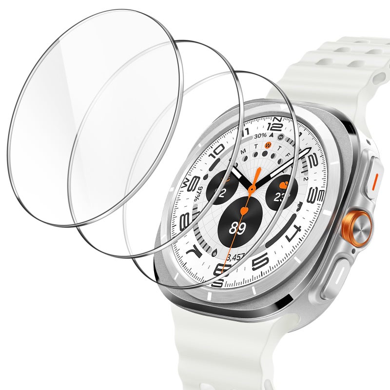 Jetech Screen Protector for Samsung Galaxy Watch Ultra (2025/2024) / 6 Classic 47mm, Tempered Glass Anti-Scratch, HD Clear, 3 Pack - Image 1