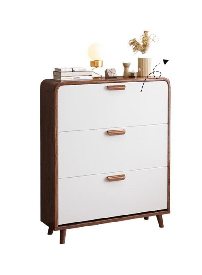 JCB CHIC Shoe Storage Cabinet with 3 Flip Drawers ultra-thin home narrow door indoor good looking bedroom against the wall dustproof dormitory simple shoe rack - Image 1