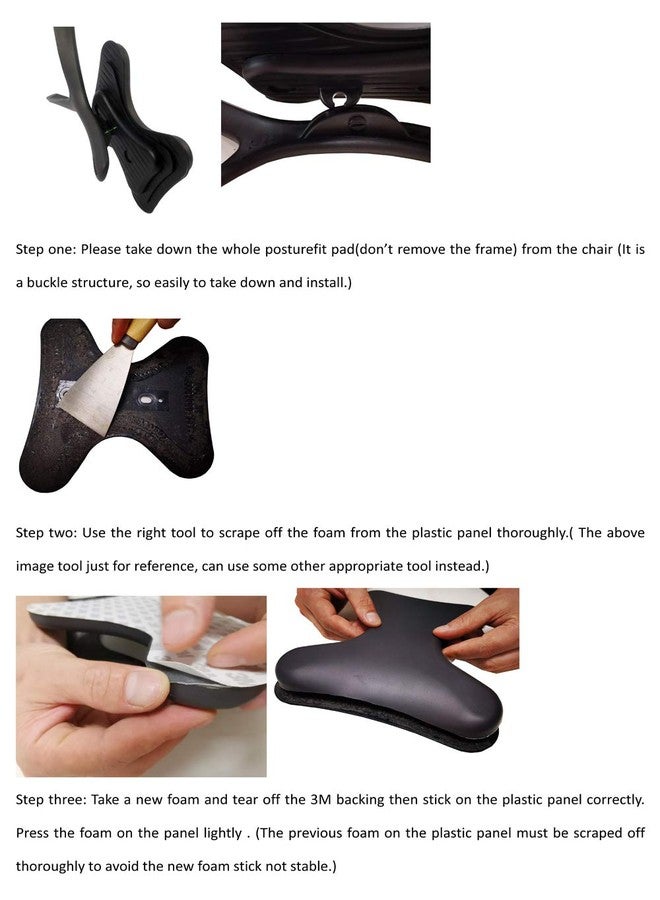 MingYi.office New Foam Pad Replacement for Herman Miller Classic Aeron Chair Posturefit Lumbar. Graphite/Black. Polyurethane Foam Replacement. - Image 4