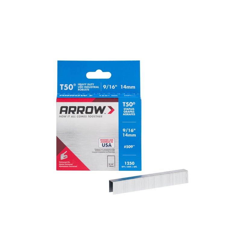 Arrow Fastener Arrow T50 9/16" Staples, 1250 Count - Image 1
