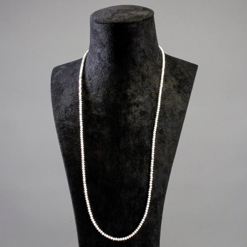 KALIFANO - 3mm Howlite Faceted 31" Necklace/Multi Wrap Bracelet, Handcrafted, Adjustable, Stylish and Elegant - Image 2