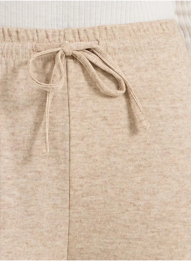 Styli Solid Straight Leg Joggers with Drawstring