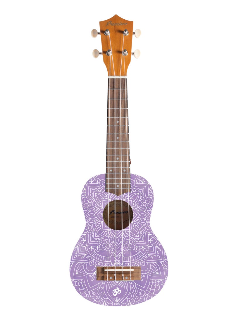 Bamboo U-21 Crown Soprano Ukulele – 21-Inch Artistic Design with Premium Gig Bag  - Image 1
