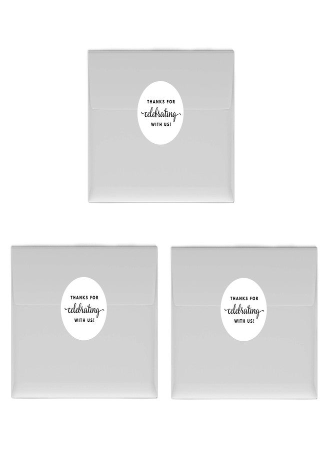 Andaz Press Chocolate Drop Labels Trio, Fits Kisses Party Favors, Thanks for Celebrating with Us, White, 216-Pack - Image 2