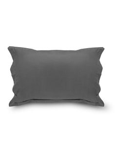 Wakefit Wakefit Solid Pillow Cover | Premium Cotton 144 TC Pillow Covers Standard - 18 x 27 inches (Grey - Set of 2)  - Image 3
