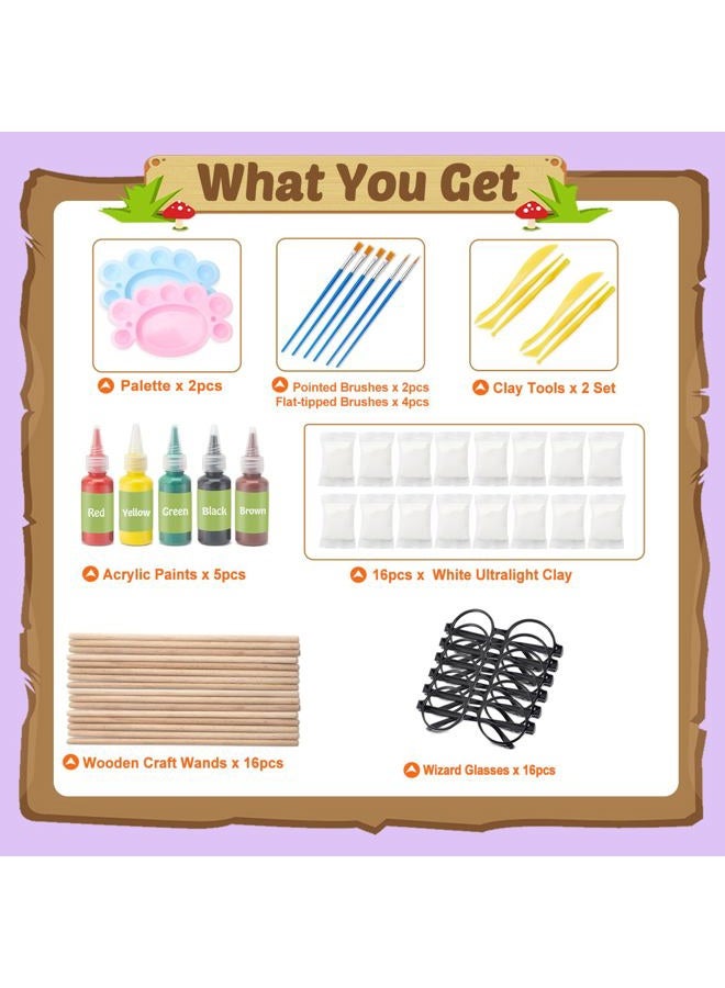 Col-Pary Magic Wizard Wand Making Kit DIY Craft Set with Wizard Glasses, School Party Supplies,Magic Theme Birthday Party,Halloween Décor, 79 PCS in All - Image 2