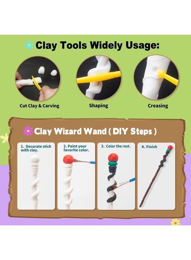 Col-Pary Magic Wizard Wand Making Kit DIY Craft Set with Wizard Glasses, School Party Supplies,Magic Theme Birthday Party,Halloween Décor, 79 PCS in All - Image 3