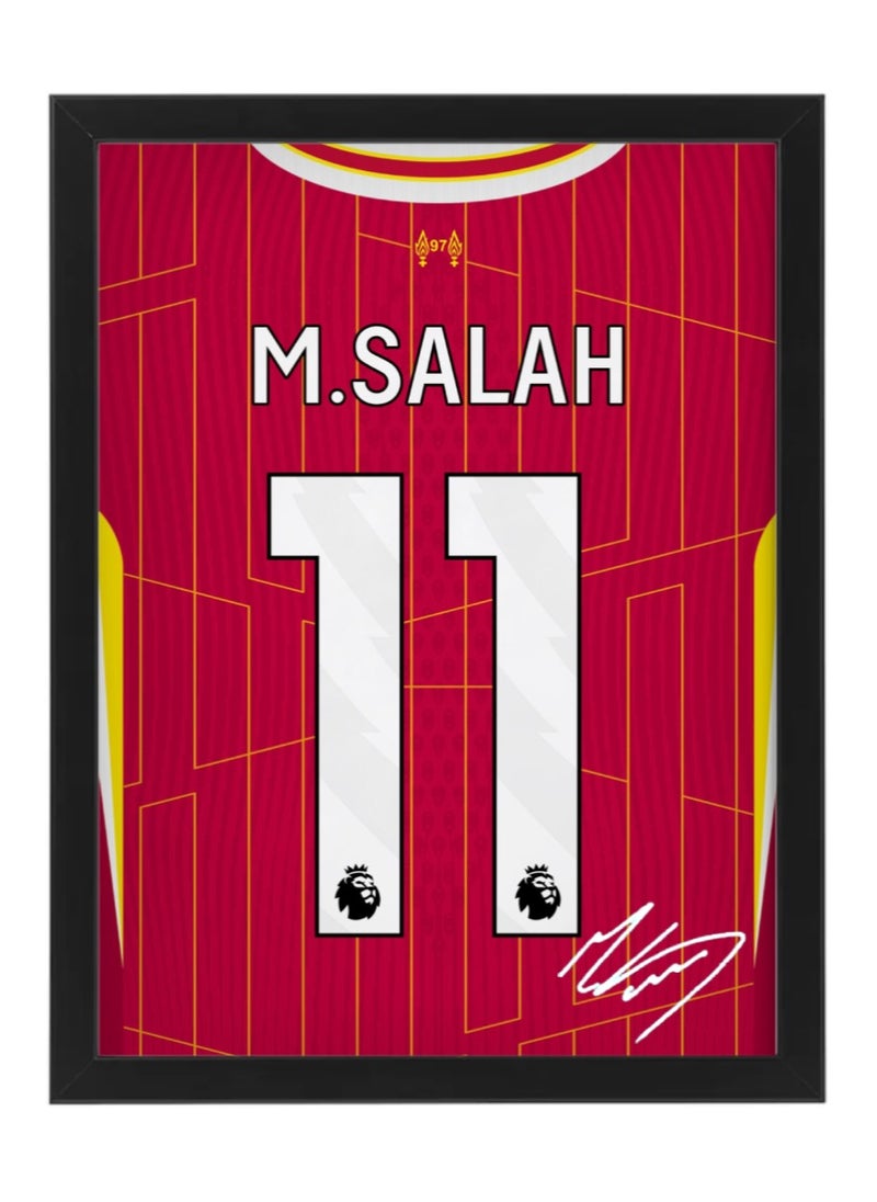 Boomah Accessories - Mo Salah Liverpool Shirt Autographed Framed Poster 50x40cm - Football Memorabilia, Soccer Collectible, Gift for Fans - Image 1