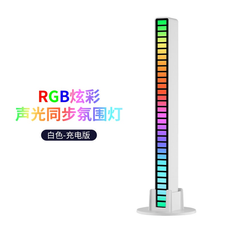 Rgb Voice Control Synchronous Rhythm Light Net Red Colorful Music Atmosphere Light Car Desktop Induction Creative Led Pickup Light - Image 1