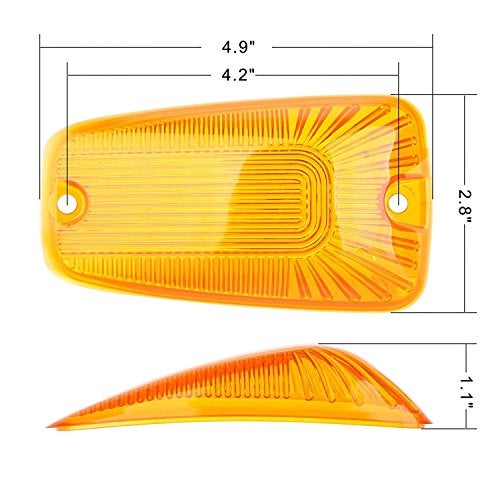 KMA 5 X Cab Marker Light Amber Cover, Cab Roof Running Lights, Top Light for 1988-2002 Chevy/GMC C1500 C2500 C3500 K1500 K2500 K3500 Pickup Trucks (Only Cover) - Image 5