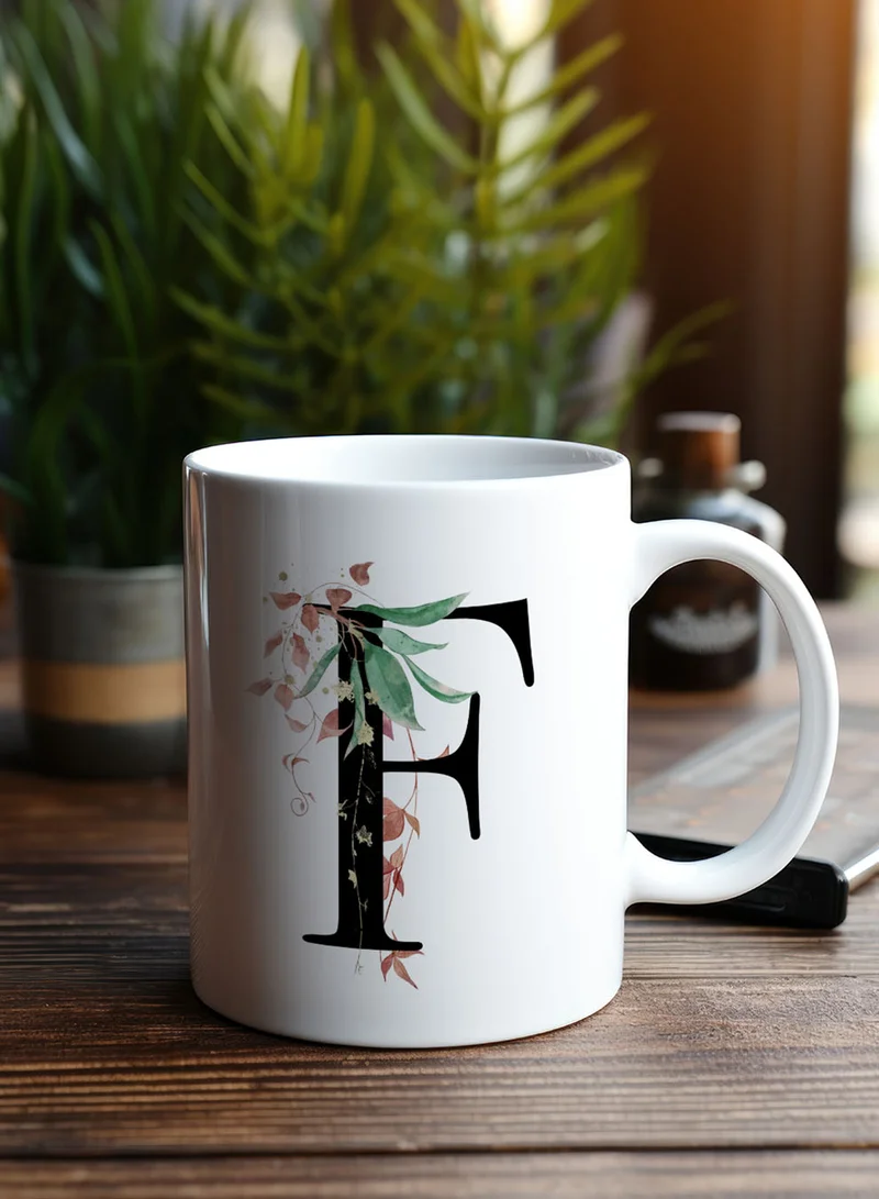 لوحة كوب سيراميك  أونصة بتصميم حرف  على الجانبين