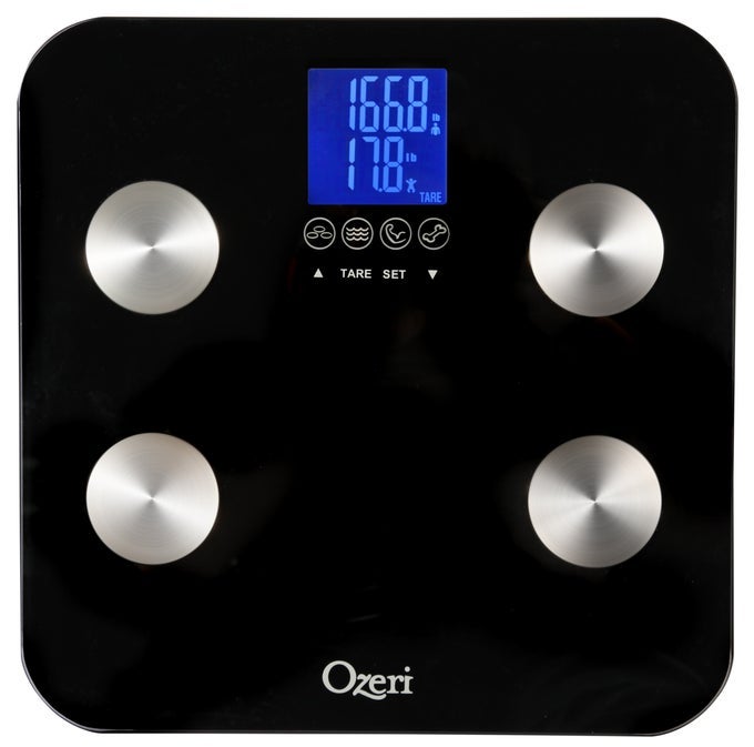 TOUCH 440 LBS TOTAL BODY WEIGHT SCALE BODY FAT MUSCLE BONE WEIGHT HYDRATION AUTO RECOGNITION BATH SCALE WITH INFANT TARE