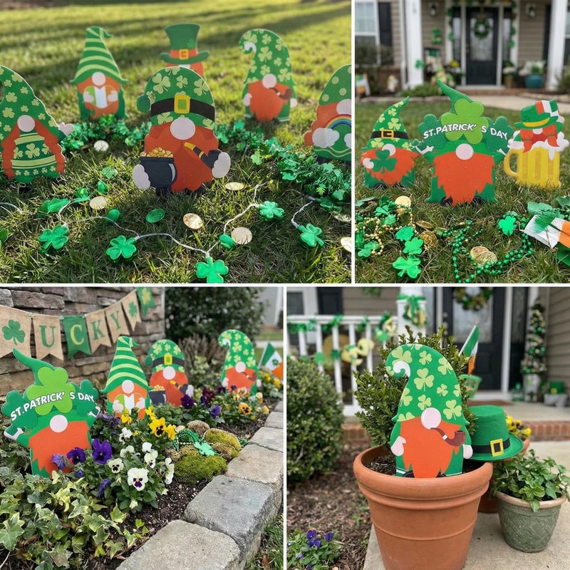 sewrung 10 PCS St Patricks Day Decorations Outdoor Yard Signs with Matel Stakes - St Patricks Day Yard Decorations Outdoor - St Patricks Day Yard Decor Outdoor Lawn Decorations - Image 4