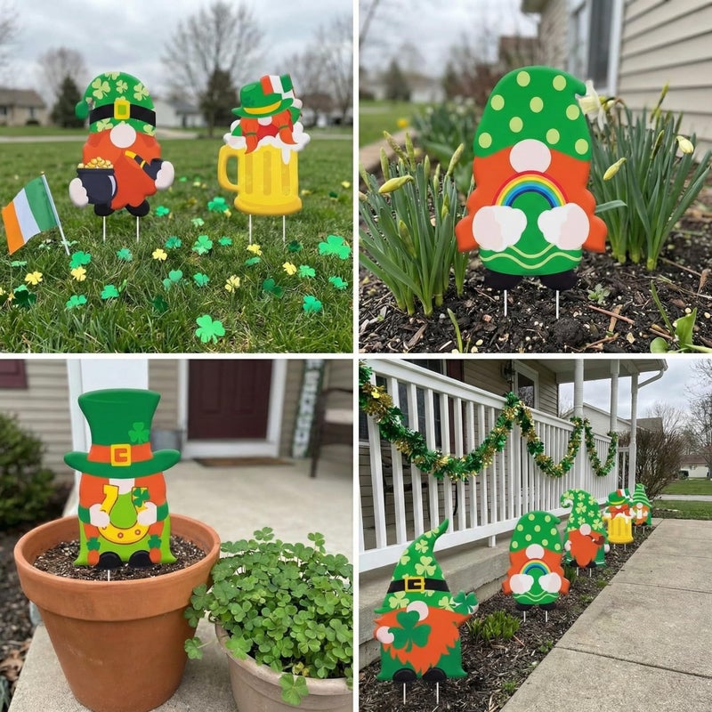 sewrung 10 PCS St Patricks Day Decorations Outdoor Yard Signs with Matel Stakes - St Patricks Day Yard Decorations Outdoor - St Patricks Day Yard Decor Outdoor Lawn Decorations - Image 5