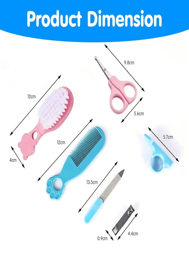 VIVATRA Baby Care Grooming Kit 6 in 1 Infant Hygiene Set with Comb, Brush, Nail Clipper, Cover for Nail Clipper., Scissors & Filer for Newborn & Toddler Safety Grooming Essentials Random Color - Image 3