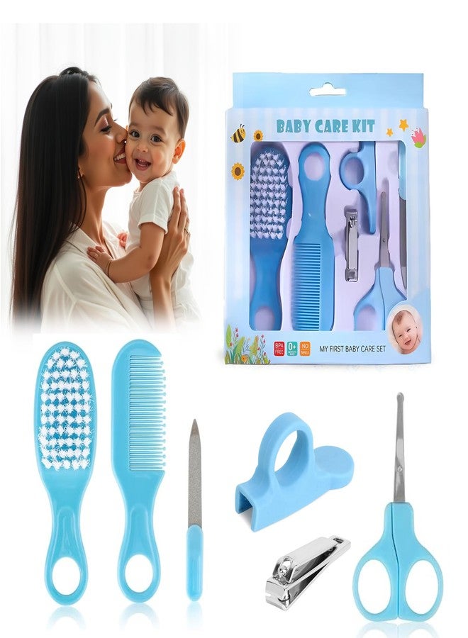 VIVATRA Baby Care Grooming Kit 6 in 1 Infant Hygiene Set with Comb, Brush, Nail Clipper, Cover for Nail Clipper., Scissors & Filer for Newborn & Toddler Safety Grooming Essentials Random Color - Image 1