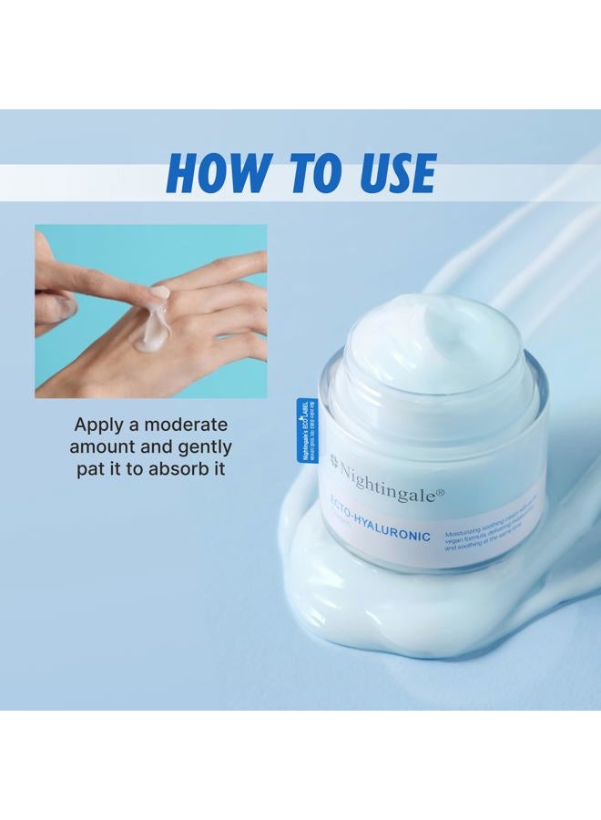 nightingale Korean ECTO Hyaluronic Face Cream 100ml - Skin Care Deeply Moisturizing with Ectoin - Soothing for Sensitive Skin - Hypoallergenic, Cruelty Free Blemish Facial Treatment - Image 5