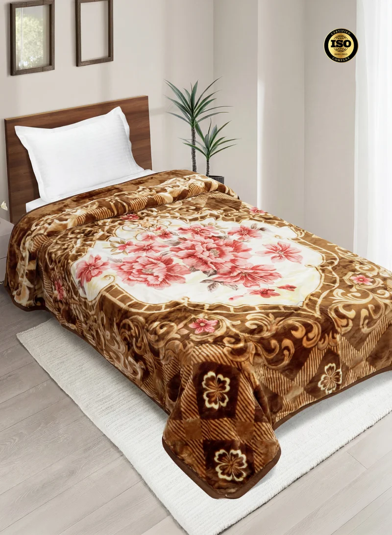 PARRY LIFE Parry Life 2-Ply Raschel Blanket – Ultra Soft Polyester Single Bed Blanket 160×220 cm, Heavy & Warm
