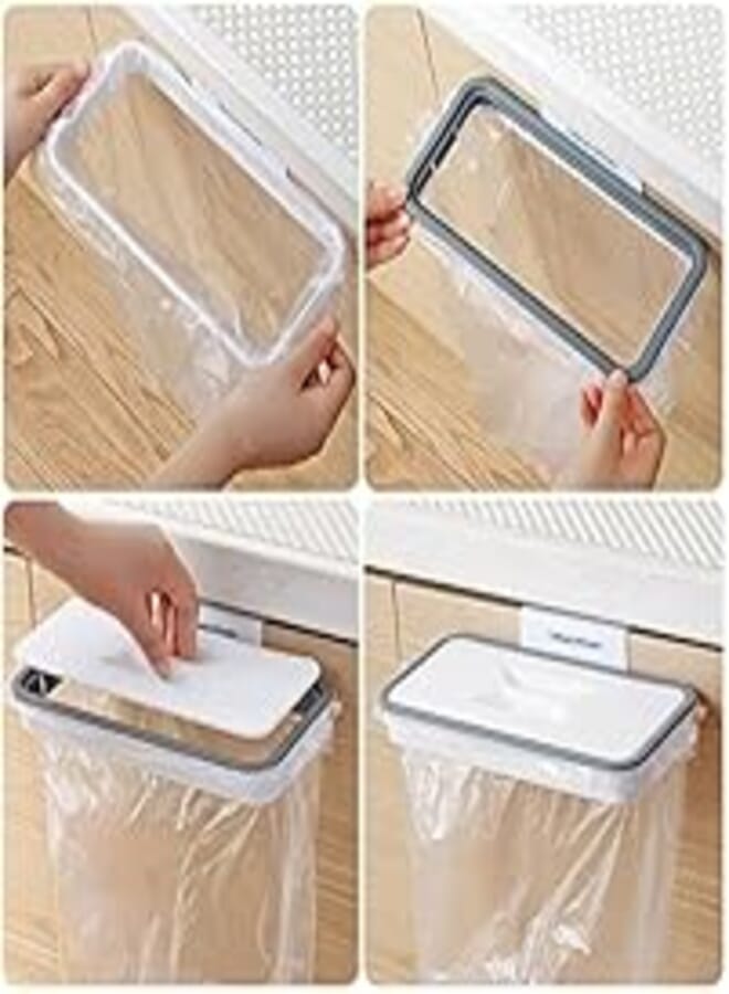 one year warranty_Edencomer Attach A Trash - Hanging Trash Bag Holder,Cupboard Door Back Trash Rack Storage, Waste Bin,Kitchen Cabinet Garbage Tools 