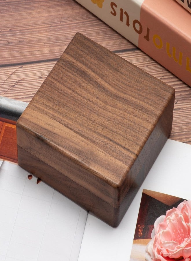 COSISO Walnut Wood Bracelet/Bangle Box CaseVelvet Interio Jewelry Display Storage Holder Trinket Storage Case (Black Inner) - Image 2