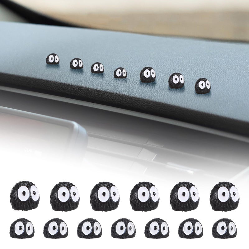 jaexest 40PCs Soot Sprite Car Accessories, Cute Anime Automotive Interior for Car Dashboard, Rearview Mirror and Dashboard, Ghibli Studio Decor Funny Car Ornament for Car Mirror Interior Decors - Image 1