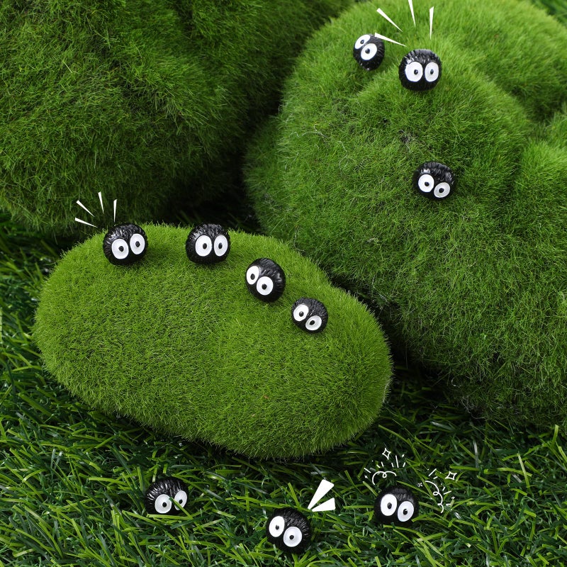 jaexest 40PCs Soot Sprite Car Accessories, Cute Anime Automotive Interior for Car Dashboard, Rearview Mirror and Dashboard, Ghibli Studio Decor Funny Car Ornament for Car Mirror Interior Decors - Image 4